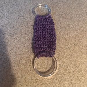 Crochet dish towel holder